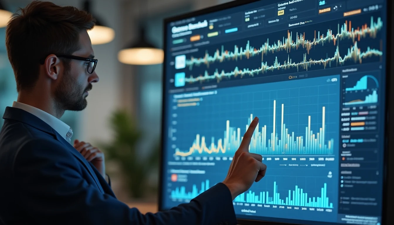 AI search visibility tracker dashboard verilerini analiz eden SEO uzmanı