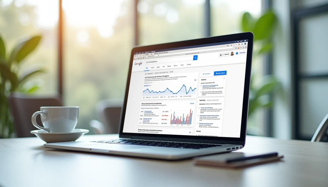 SEO analiz ekranı, Google arama sonuçları ve dijital pazarlama çalışma ortamı