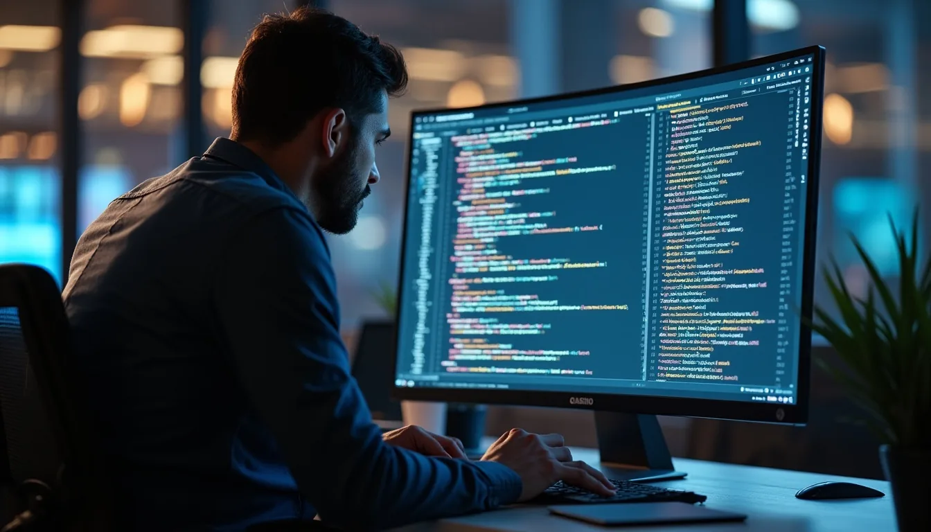 JSON-LD kod yapısını inceleyen teknik SEO uzmanı